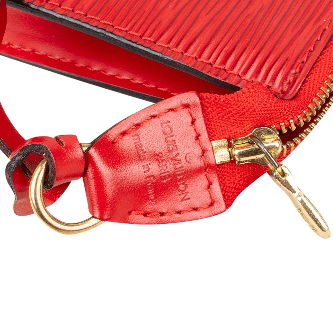 Louis Vuitton Louis Vuitton Red Epi Leather Pochette Accessoires Handbag Rood