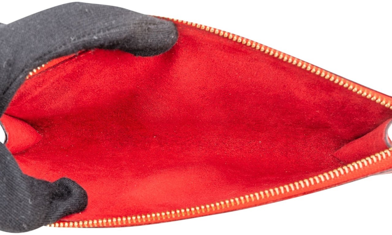 Louis Vuitton Louis Vuitton Red Epi Leather Pochette Accessoires Handbag Rood