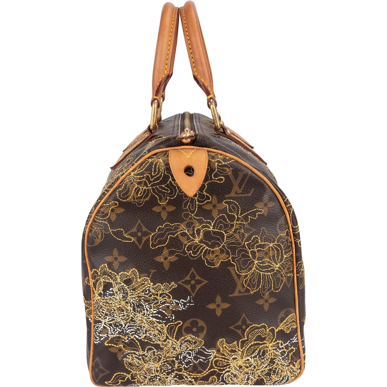 Louis Vuitton Louis Vuitton Canvas Monogram Limited Dentelle Speedy 30 Handbag Bruin