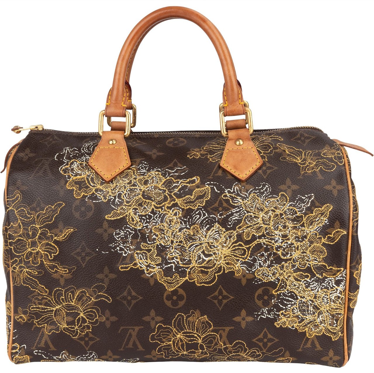 Louis Vuitton Louis Vuitton Canvas Monogram Limited Dentelle Speedy 30 Handbag Bruin