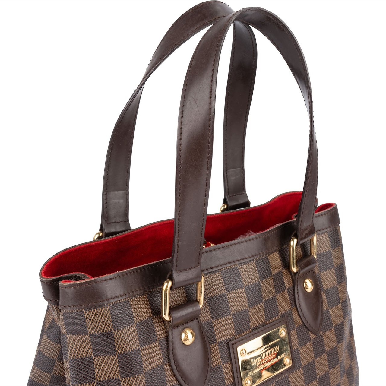 Louis Vuitton Monogram Damier Ebene Hamstead PM Handbag Bruin