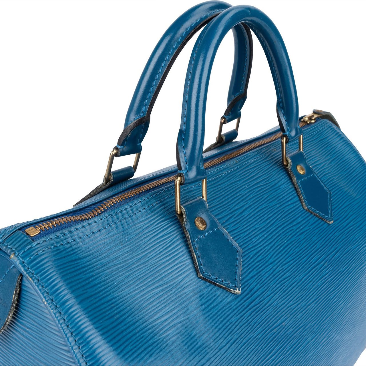 Louis Vuitton Louis Vuitton Blue Epi Leather Speedy 30 Handbag Blauw