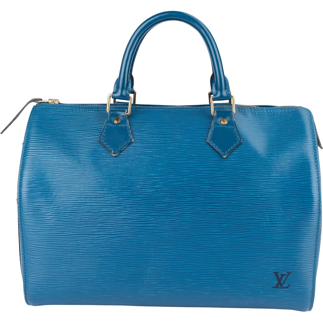 Louis Vuitton Louis Vuitton Blue Epi Leather Speedy 30 Handbag Blauw