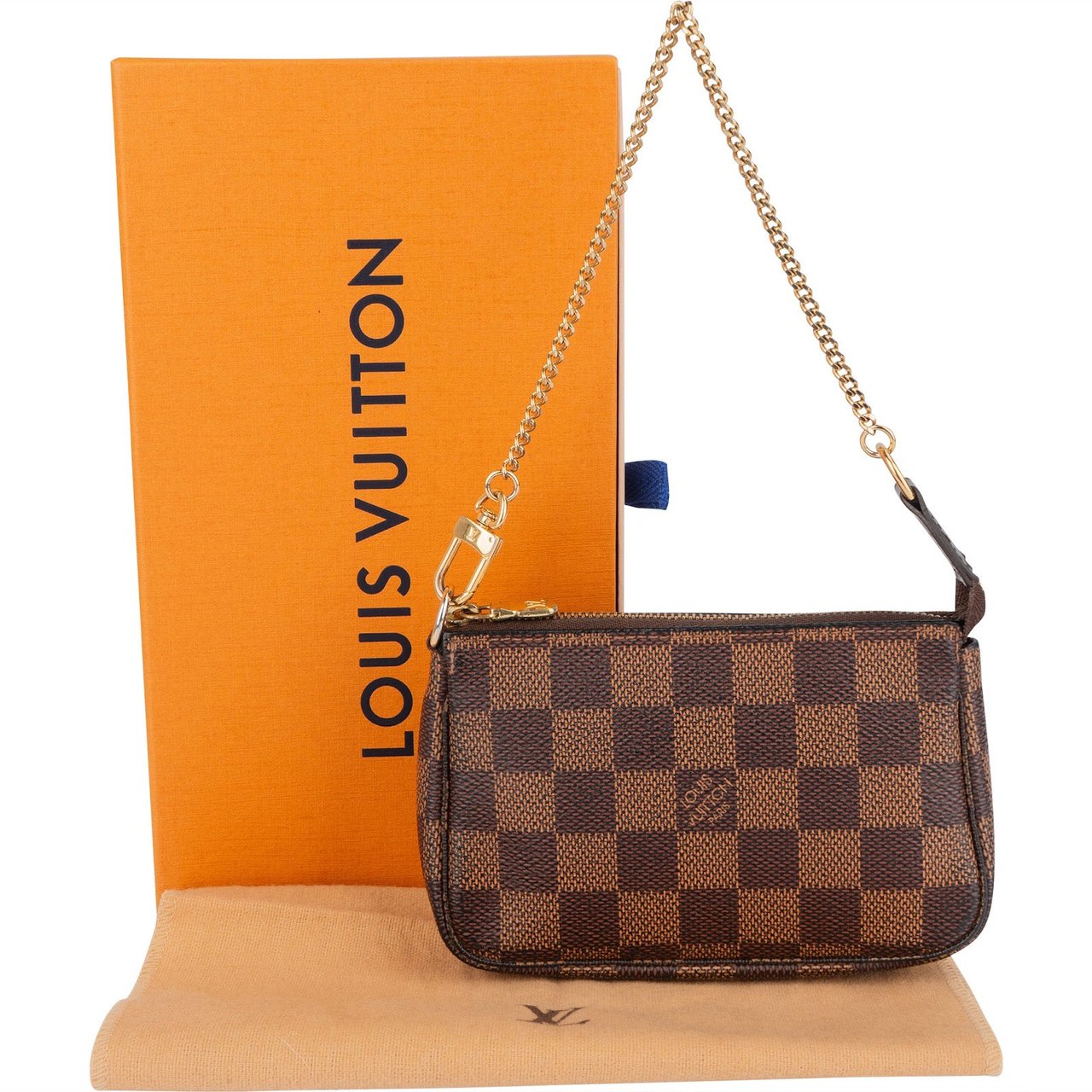 Louis Vuitton Louis Vuitton Monogram Damier Ebene Mini Pochette Accessoires Handbag Bruin
