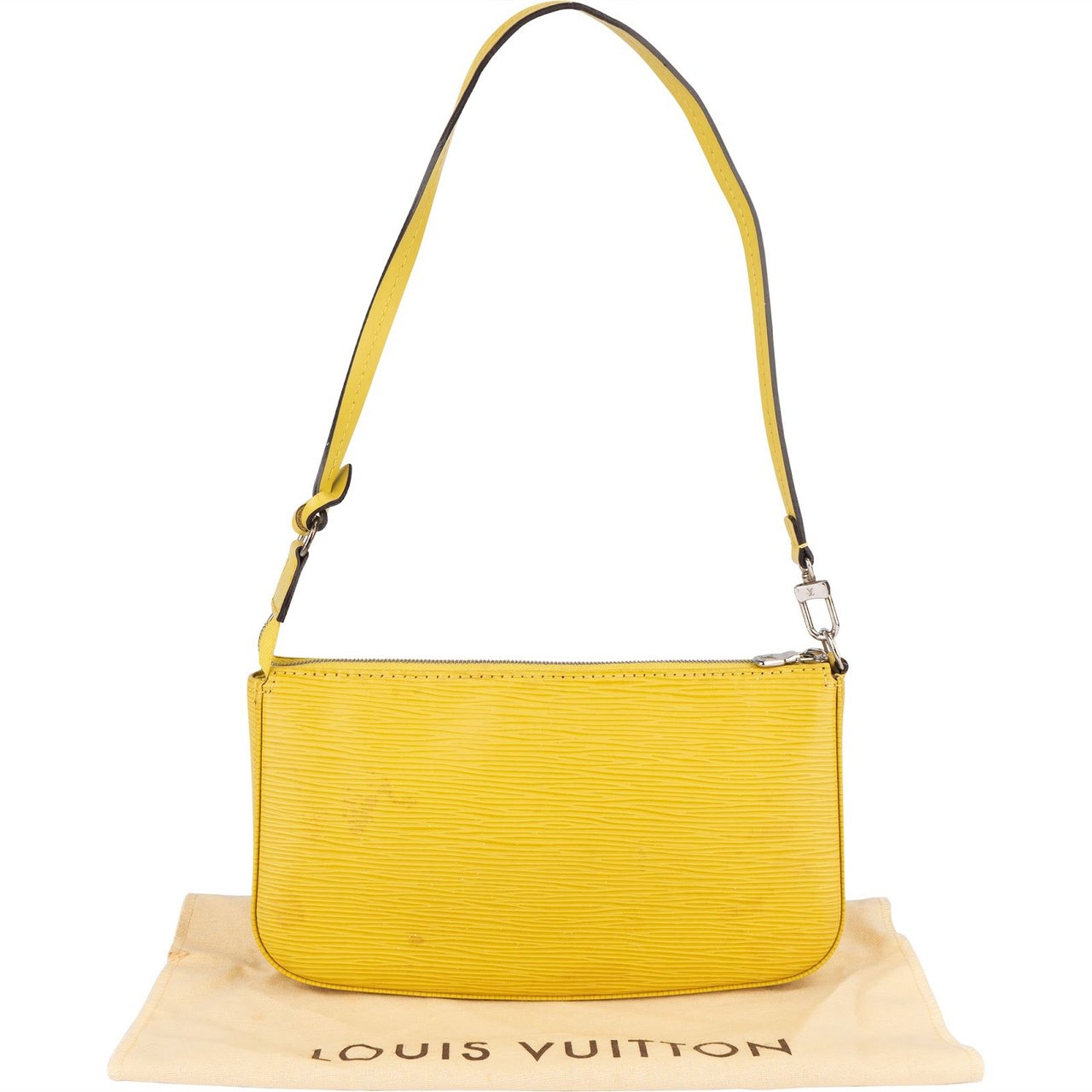 Louis Vuitton Louis Vuitton Yellow Epi Leather NM Pochette Accessoires Shoulder Bag Geel