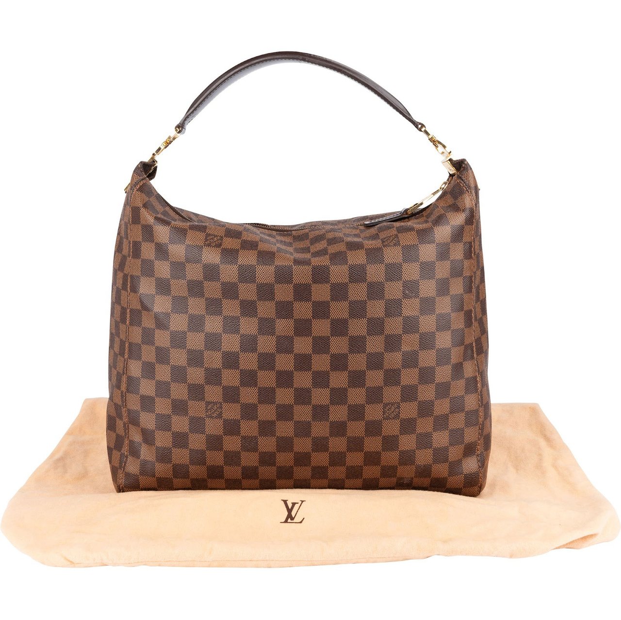 Louis Vuitton Louis Vuitton Monogram Damier Ebene Canvas Portobello GM Handbag Bruin