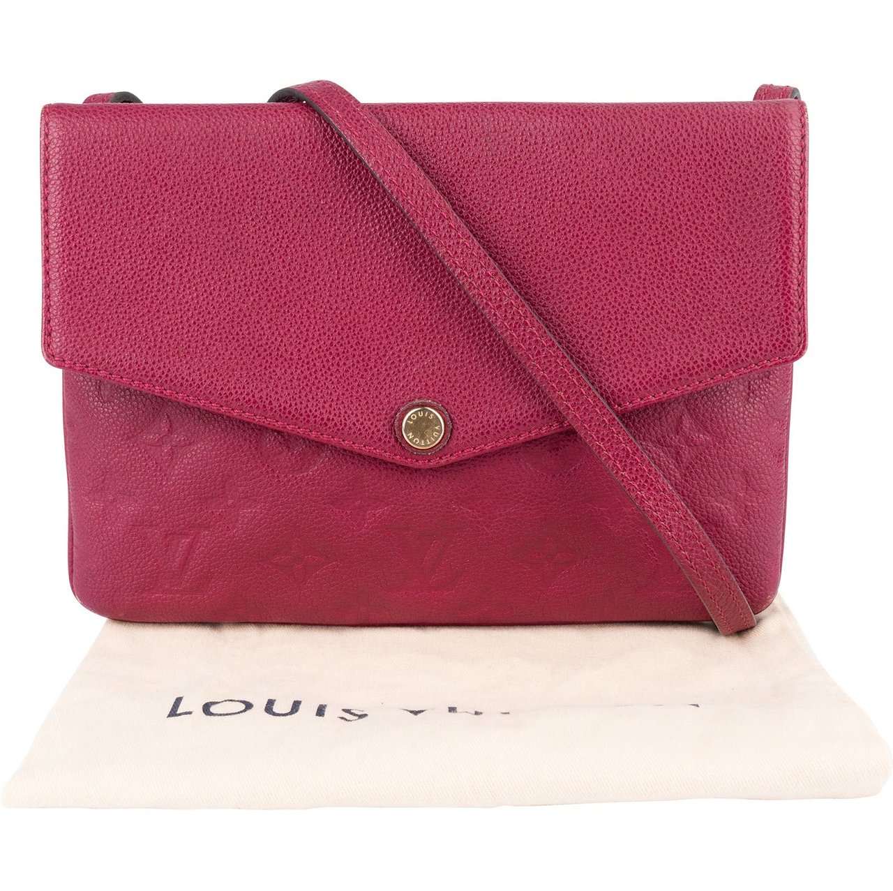 Louis Vuitton Louis Vuitton Leather Monogram Empreinte Twice Crossbody Bag Roze