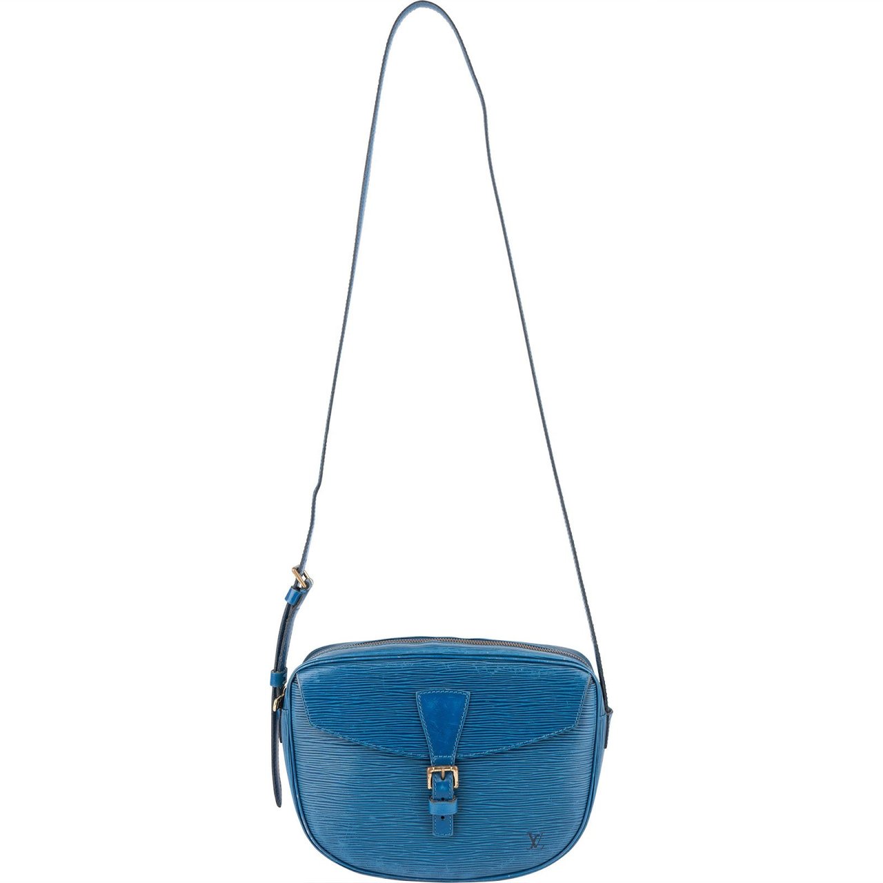 Louis Vuitton Louis Vuitton Blue Epi Leather Jeune Fille MM Crossbody Bag Blauw
