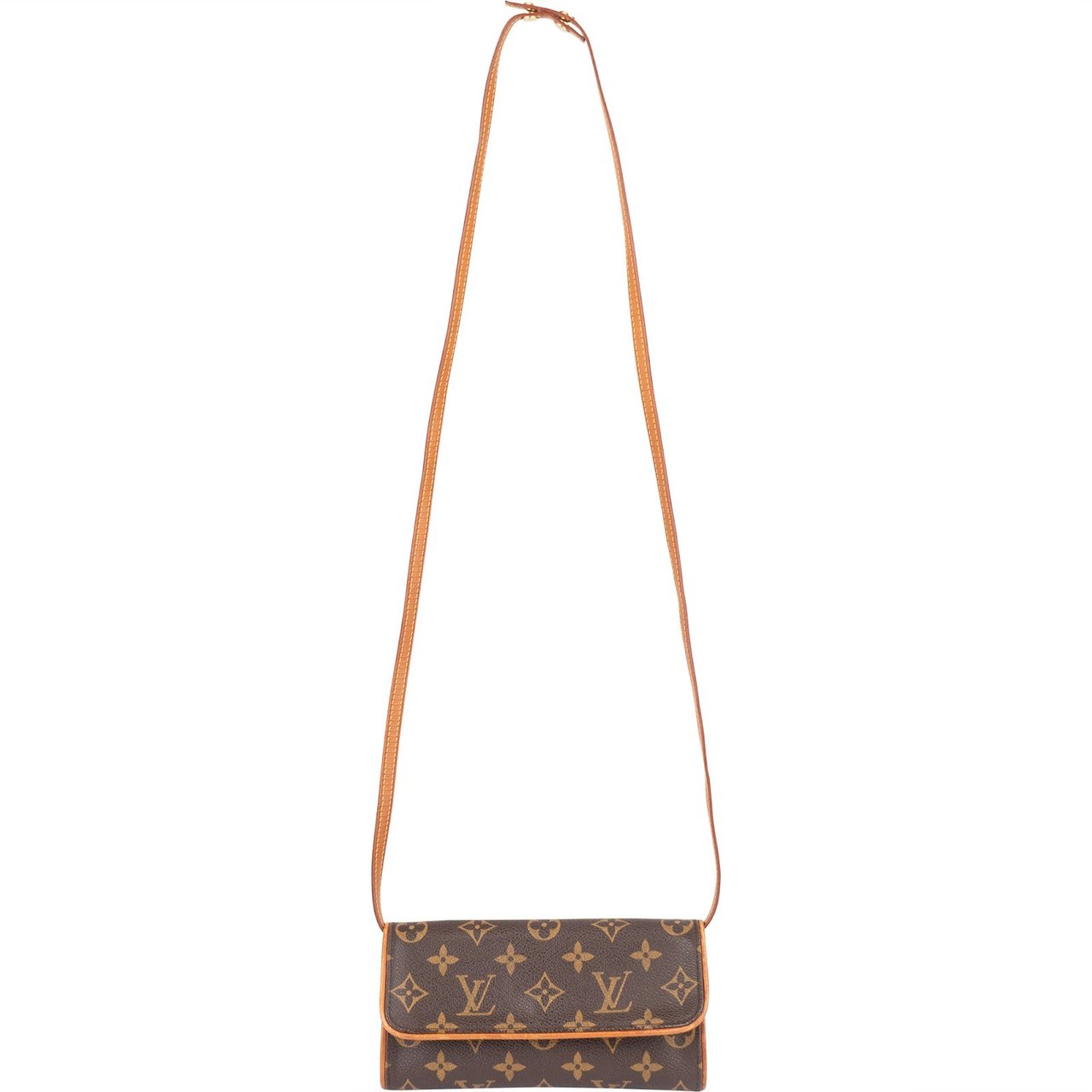 Louis Vuitton Louis Vuitton Monogram Canvas Twin Pochette Crossbody Bag Bruin