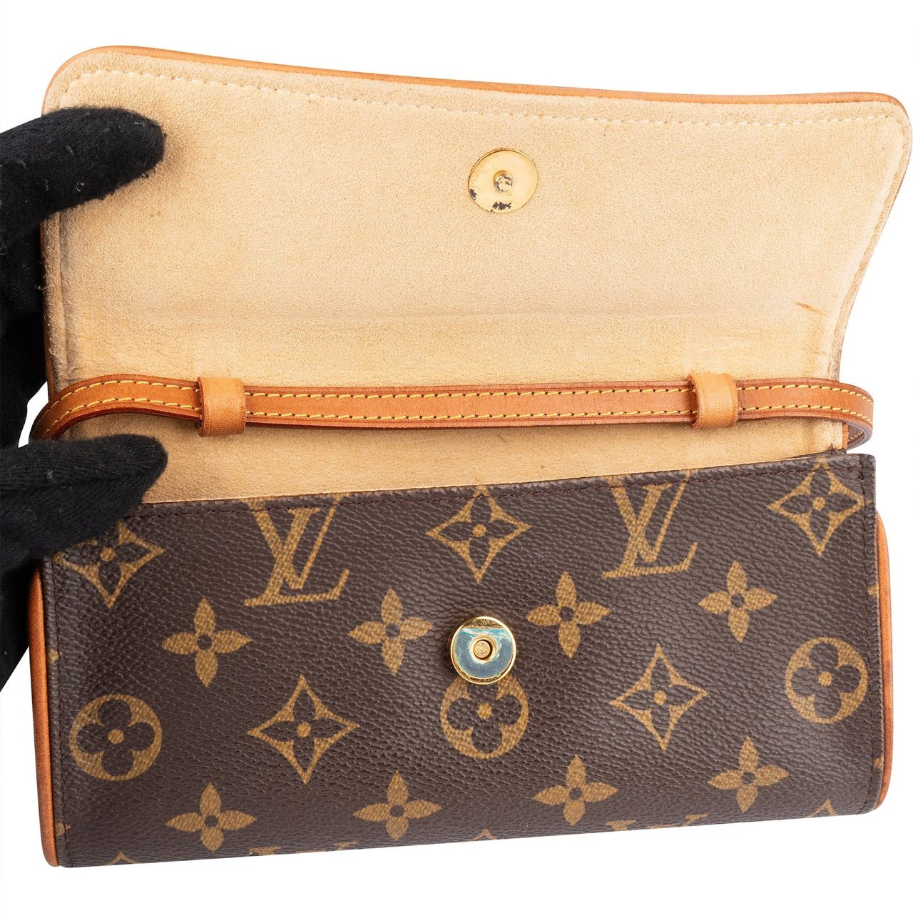 Louis Vuitton Louis Vuitton Monogram Canvas Twin Pochette Crossbody Bag Bruin