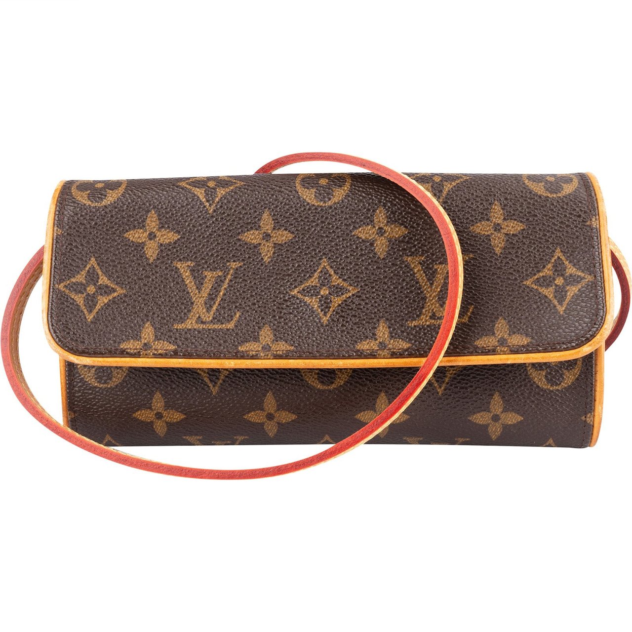 Louis Vuitton Louis Vuitton Monogram Canvas Twin Pochette Crossbody Bag Bruin