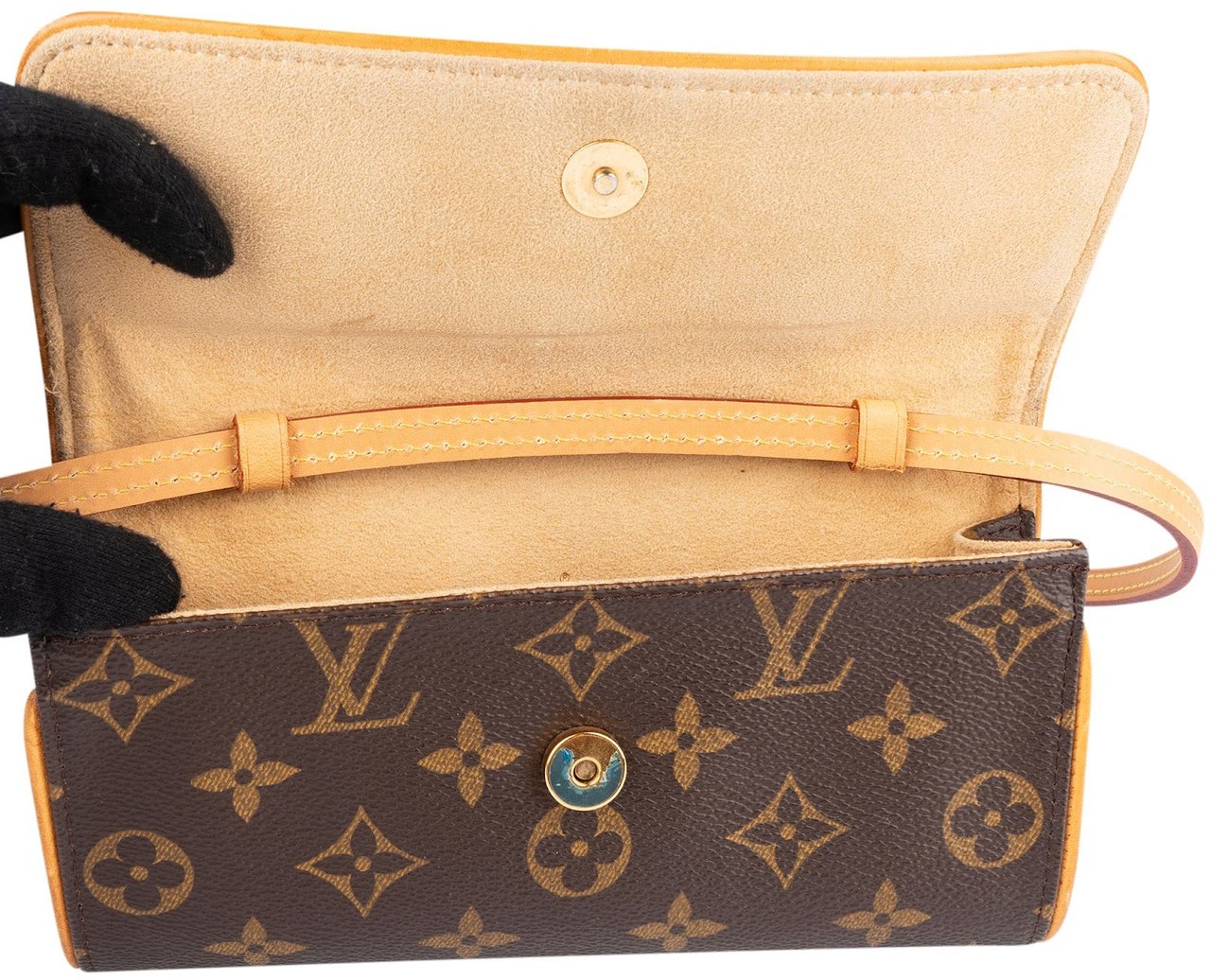 Louis Vuitton Louis Vuitton Monogram Canvas Twin Pochette Crossbody Bag Bruin