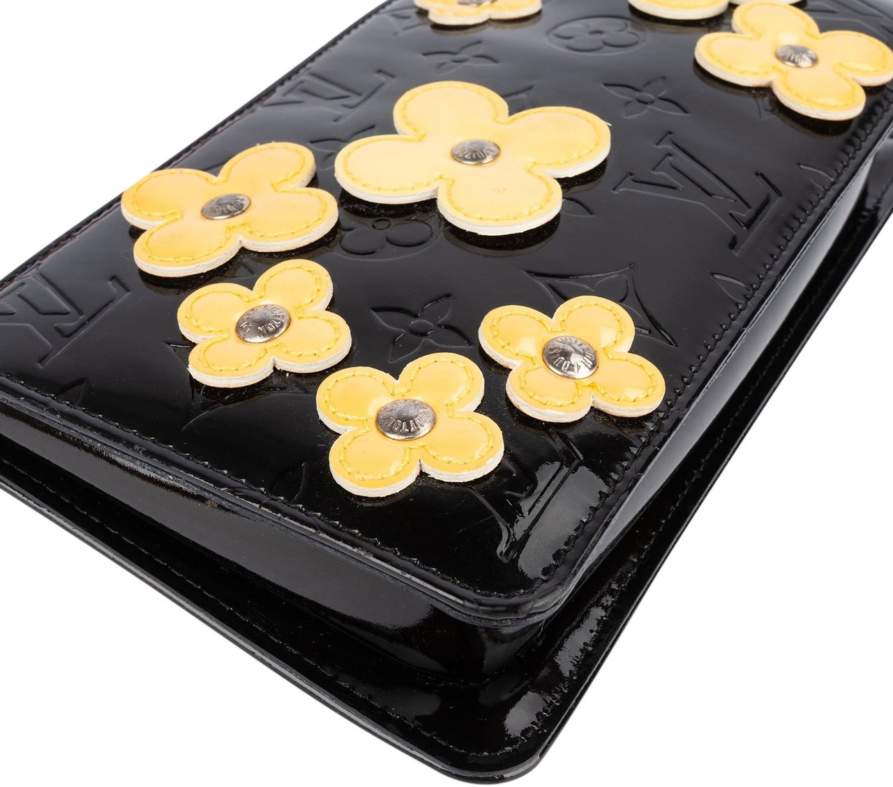 Louis Vuitton Louis Vuitton Monogram Vernis Leather Lexington Fleurs Pochette Handbag Zwart