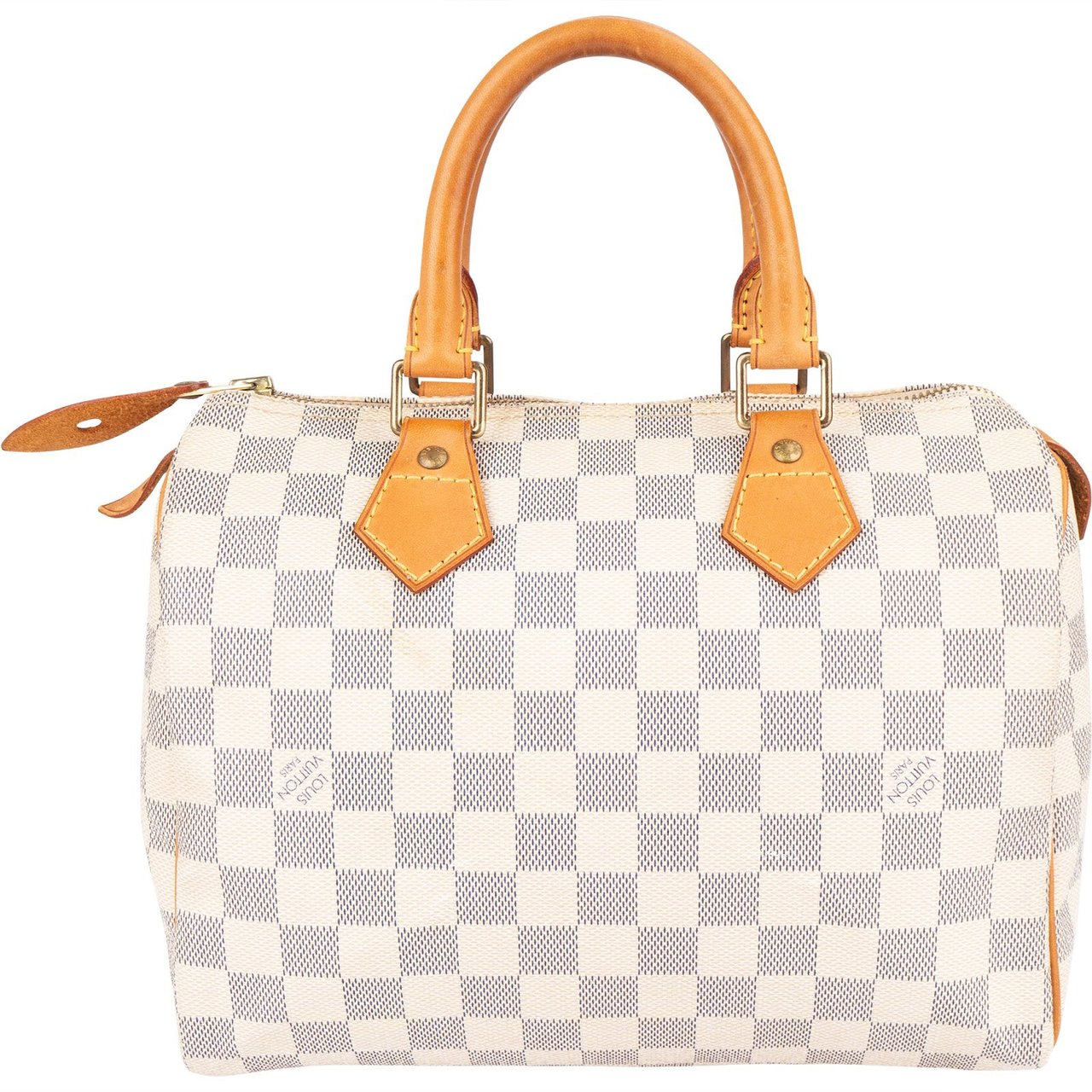 Louis Vuitton Louis Vuitton Monogram Damier Azur Canvas Speedy 25 Handbag Wit