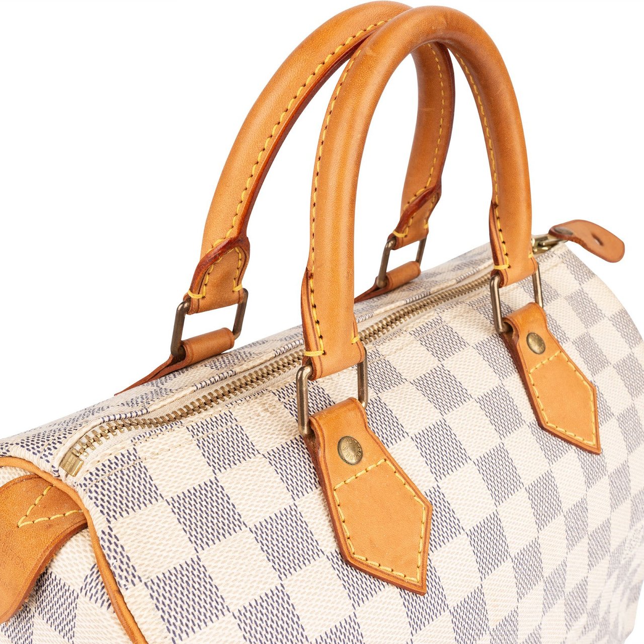 Louis Vuitton Louis Vuitton Monogram Damier Azur Canvas Speedy 25 Handbag Wit