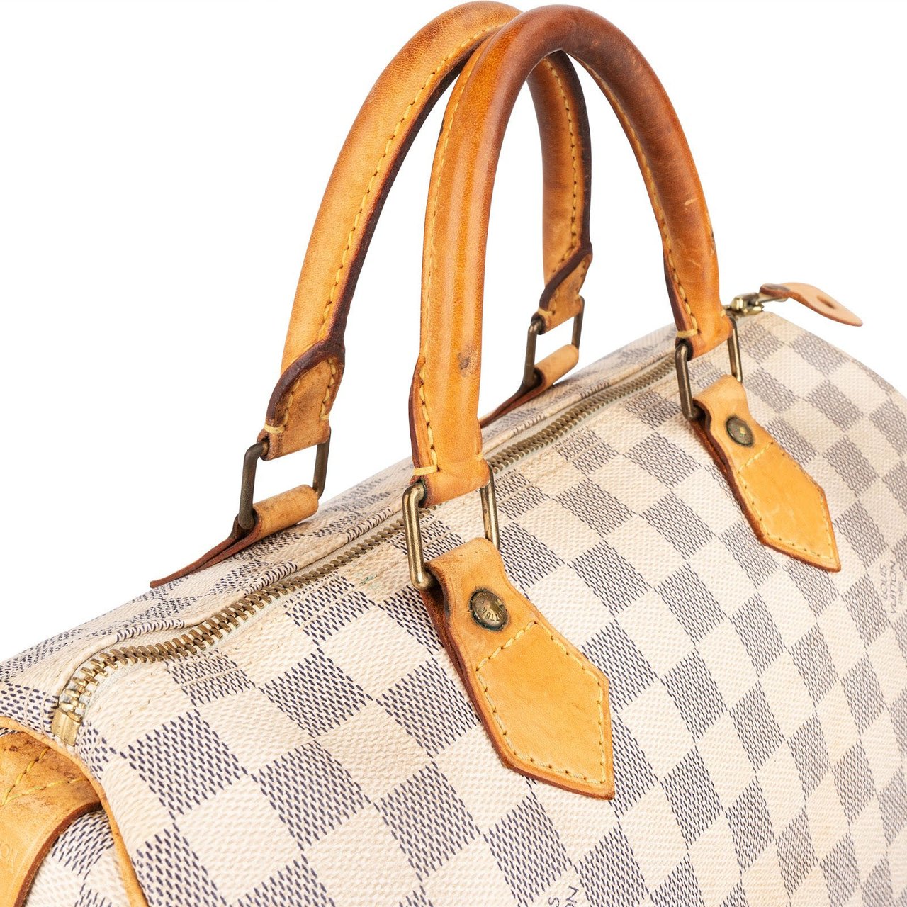 Louis Vuitton Monogram Damier Azur Speedy 30 Handbag Wit