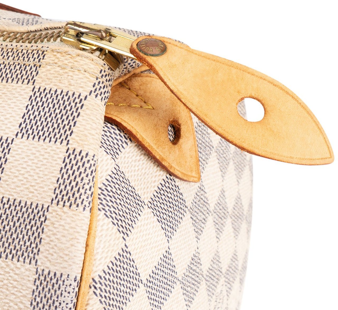 Louis Vuitton Monogram Damier Azur Speedy 30 Handbag Wit