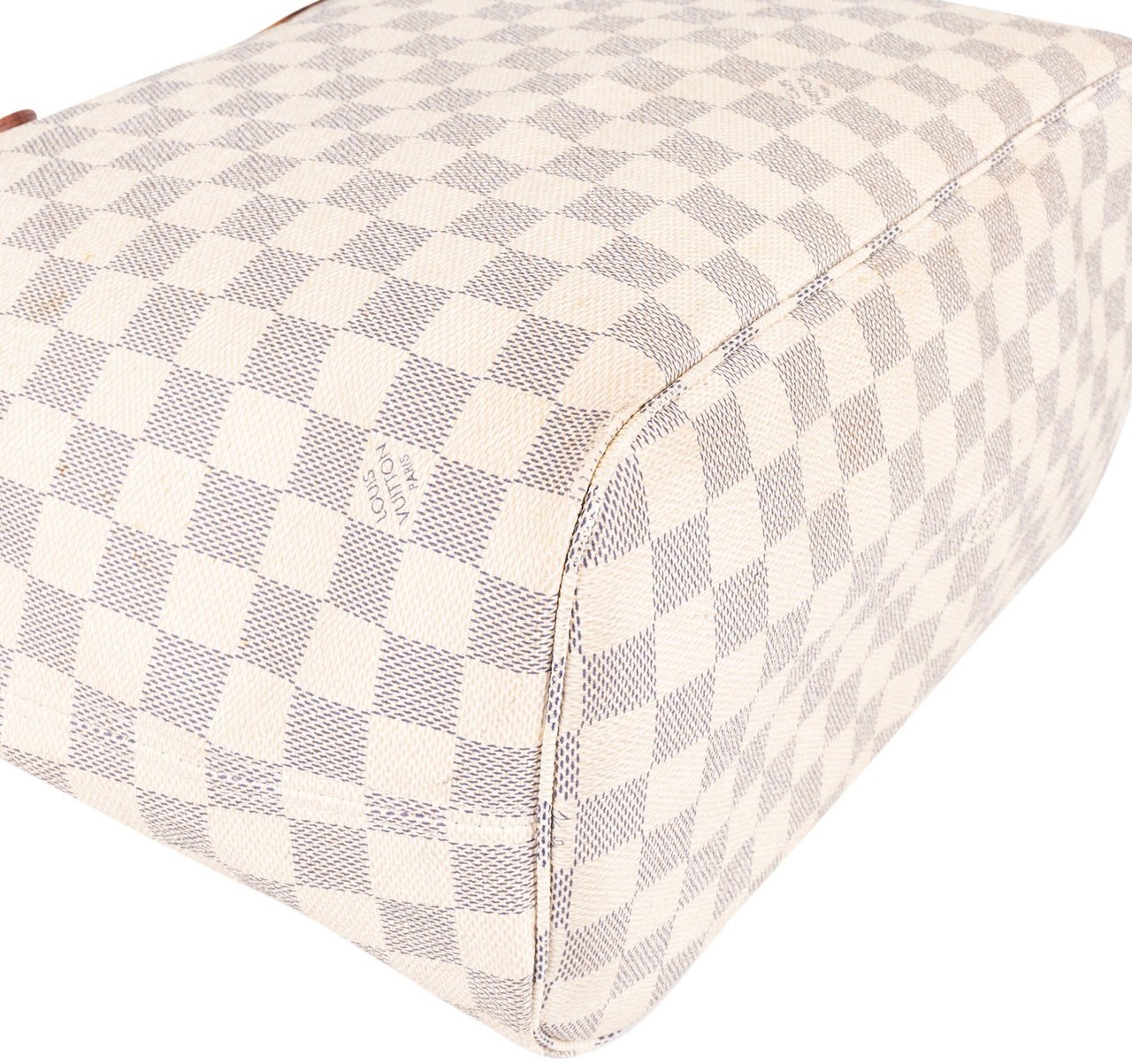 Louis Vuitton Louis Vuitton Monogram Damier Azur Canvas Neverfull MM Shoulder Bag Wit