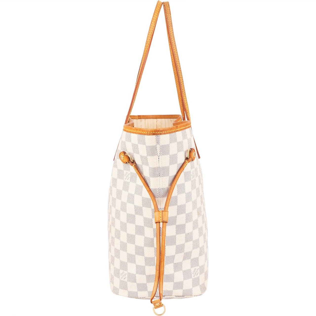 Louis Vuitton Louis Vuitton Monogram Damier Azur Canvas Neverfull MM Shoulder Bag Wit