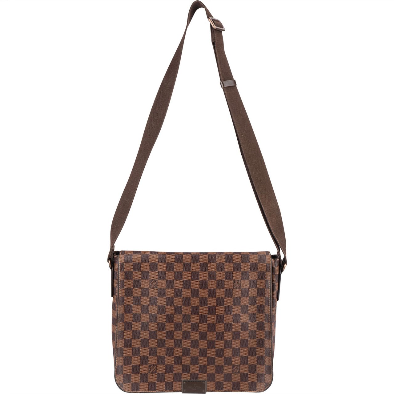 Louis Vuitton Monogram Damier Ebene Brooklyn Messenger Crossbody Bag Bruin