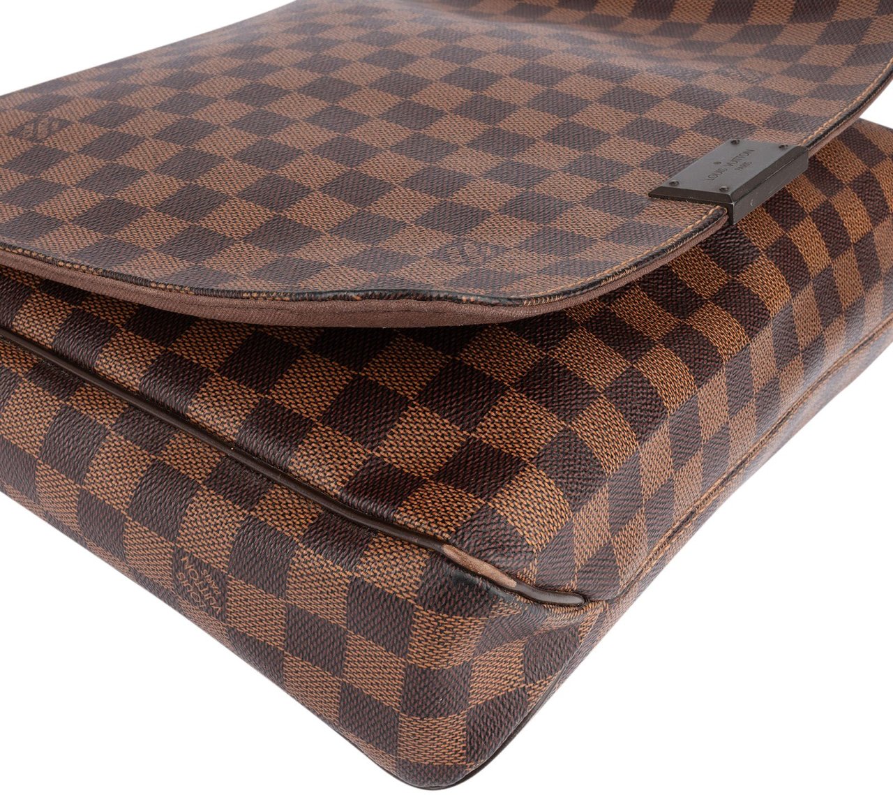 Louis Vuitton Monogram Damier Ebene Brooklyn Messenger Crossbody Bag Bruin
