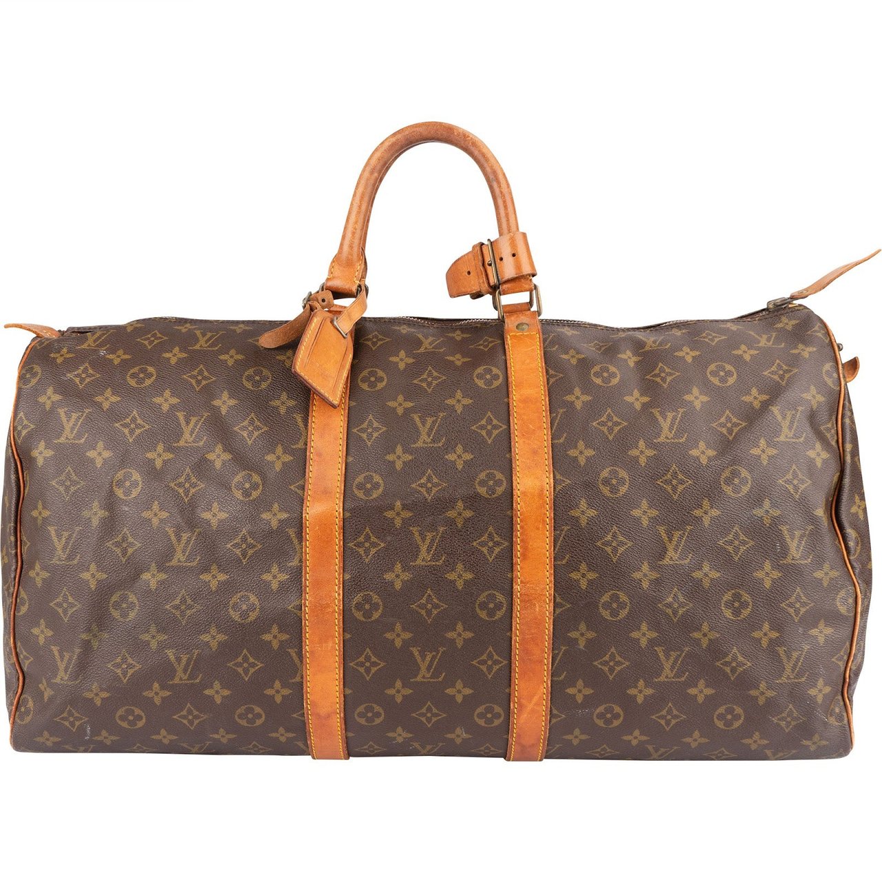 Louis Vuitton Louis Vuitton Monogram Canvas Keepall 55 Travel Bag Bruin