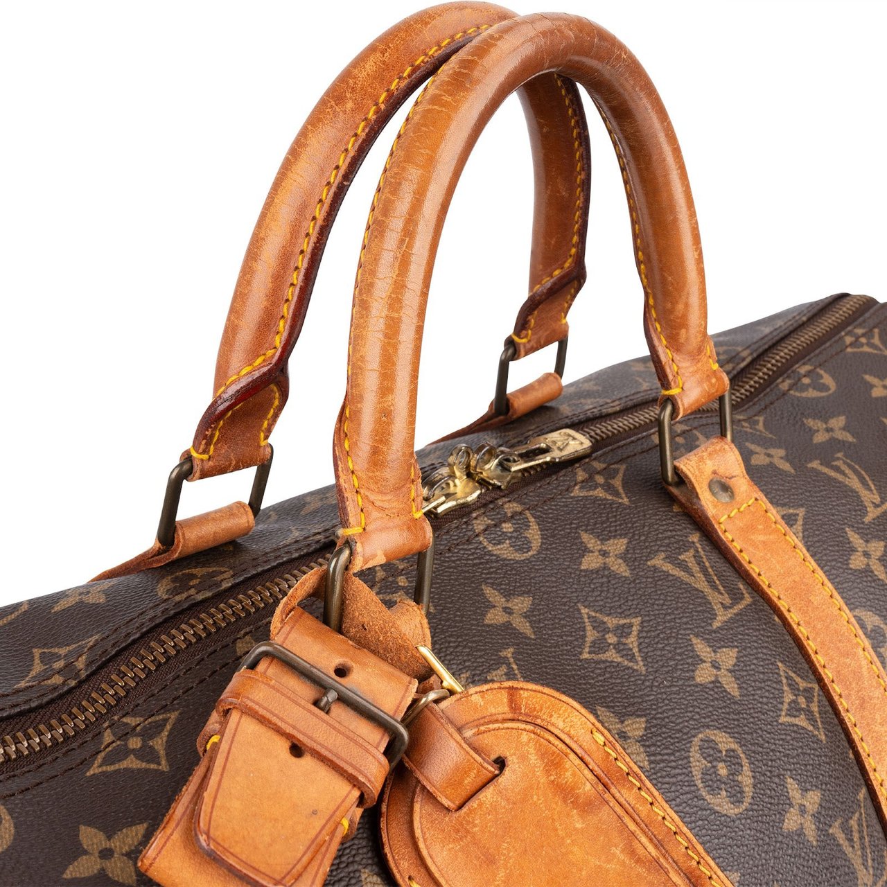 Louis Vuitton Louis Vuitton Monogram Canvas Keepall 50 Travel Bag Bruin