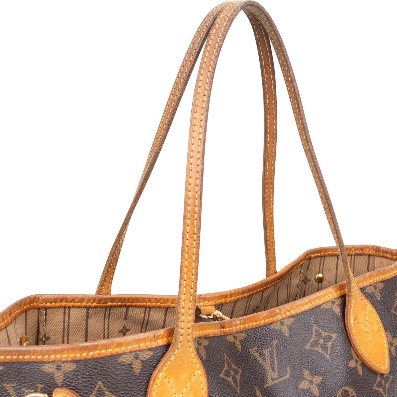 Louis Vuitton Louis Vuitton Monogram Canvas Neverfull PM Handbag Bruin