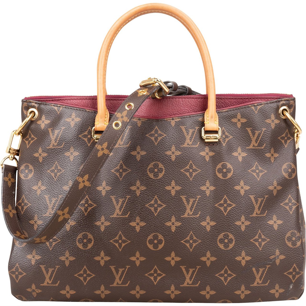 Louis Vuitton Louis Vuitton Monogram Canvas Pallas MM Handbag Bruin