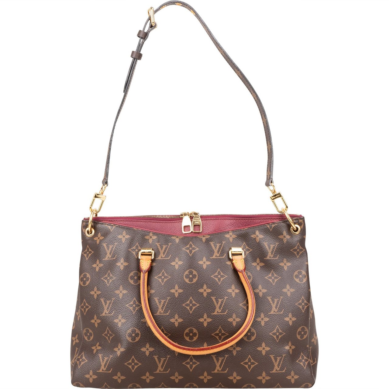 Louis Vuitton Louis Vuitton Monogram Canvas Pallas MM Handbag Bruin