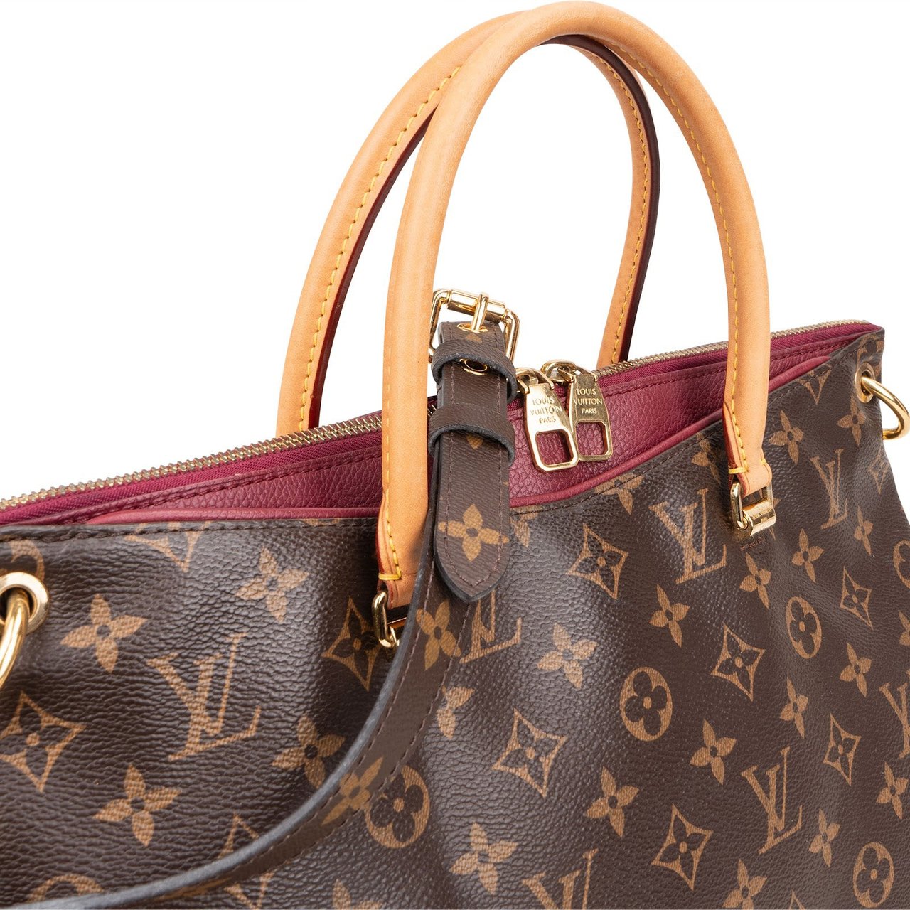 Louis Vuitton Louis Vuitton Monogram Canvas Pallas MM Handbag Bruin