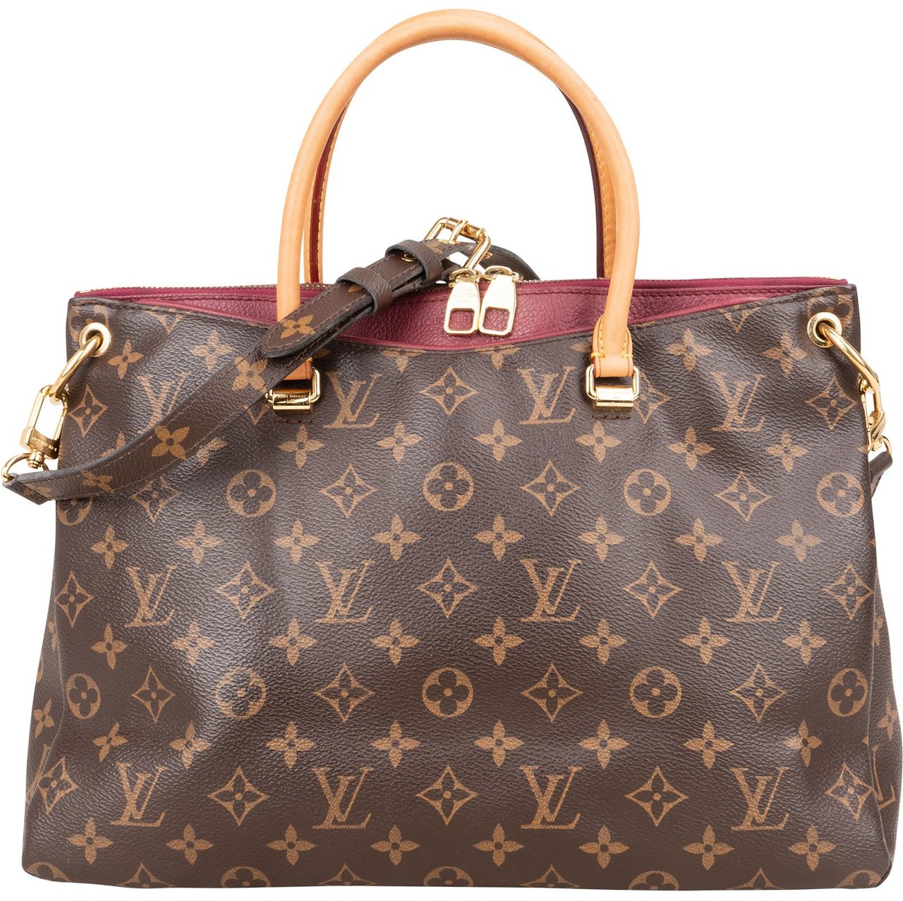 Louis Vuitton Louis Vuitton Monogram Canvas Pallas MM Handbag Bruin