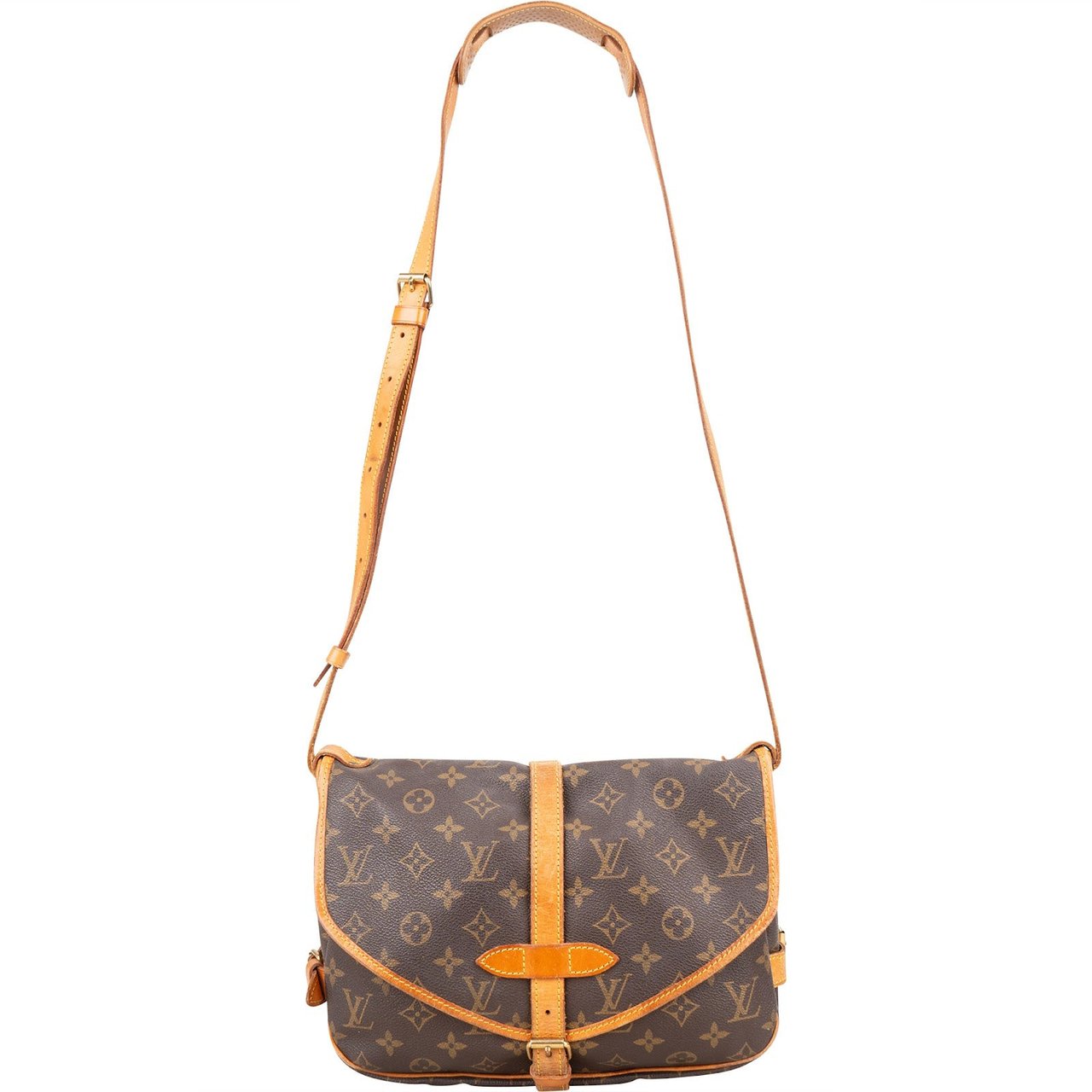 Louis Vuitton Louis Vuitton Monogram Canvas Saumur 30 Crossbody Bag Bruin