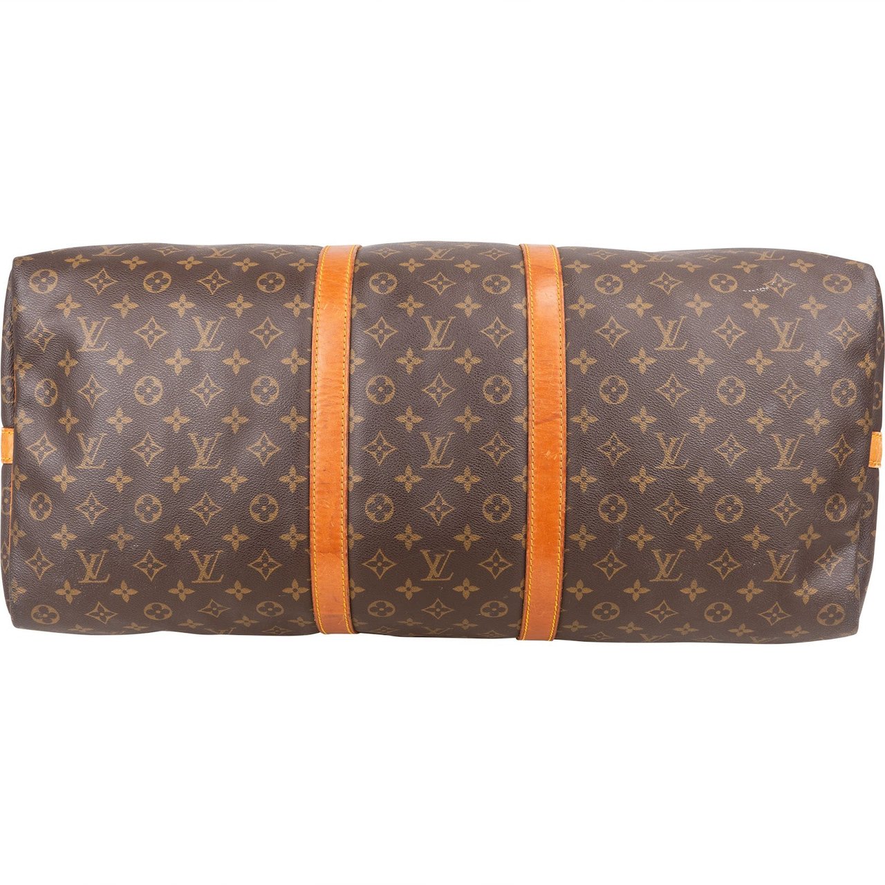 Louis Vuitton Monogram Canvas Keepall 60 Bandoulière Travel Bag Bruin