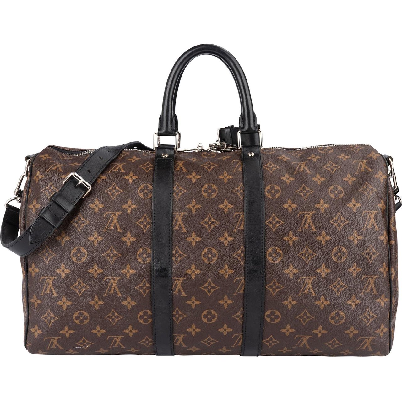 Louis Vuitton Louis Vuitton Monogram Macassar Keepall 45 Bandoulière Travel Bag Bruin