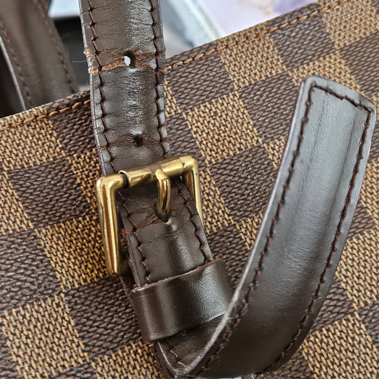 Louis Vuitton Louis Vuitton Monogram Damier Ebene Canvas Chelsea Shoulder Bag Bruin