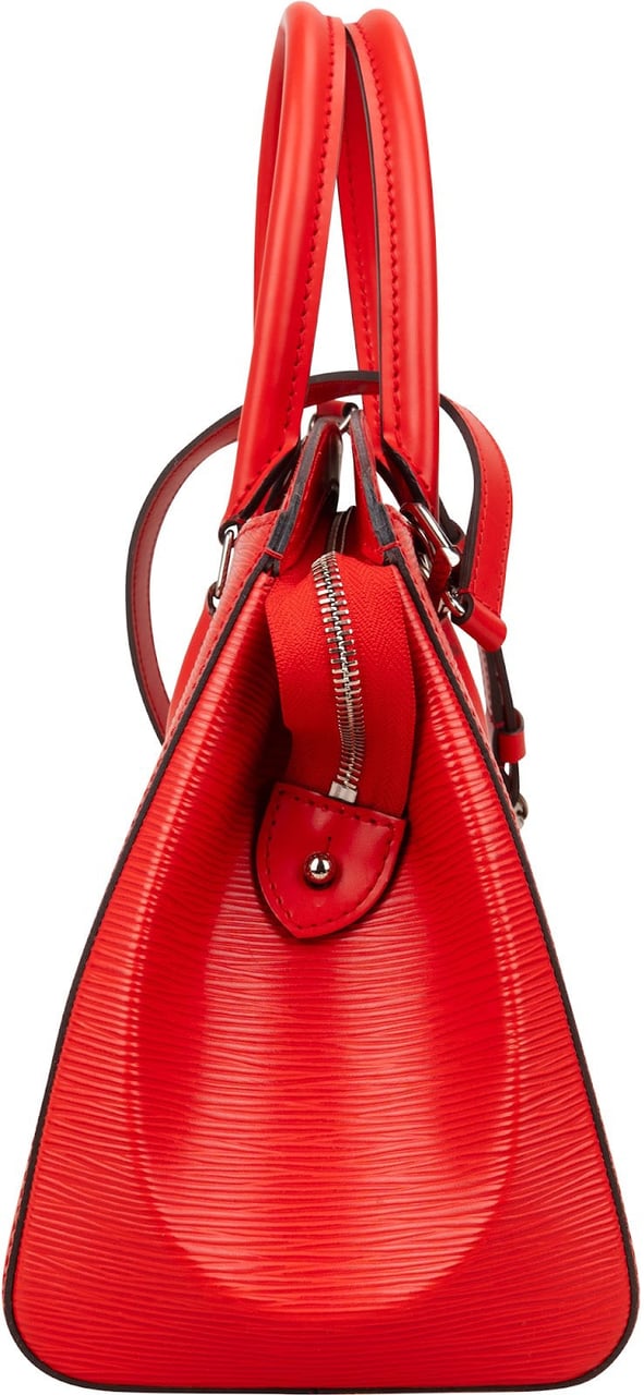 Louis Vuitton Louis Vuitton Red Epi Leather Soufflot MM Handbag Rood