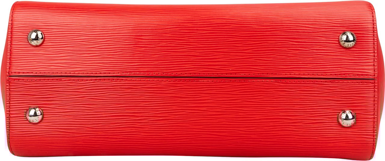 Louis Vuitton Louis Vuitton Red Epi Leather Soufflot MM Handbag Rood