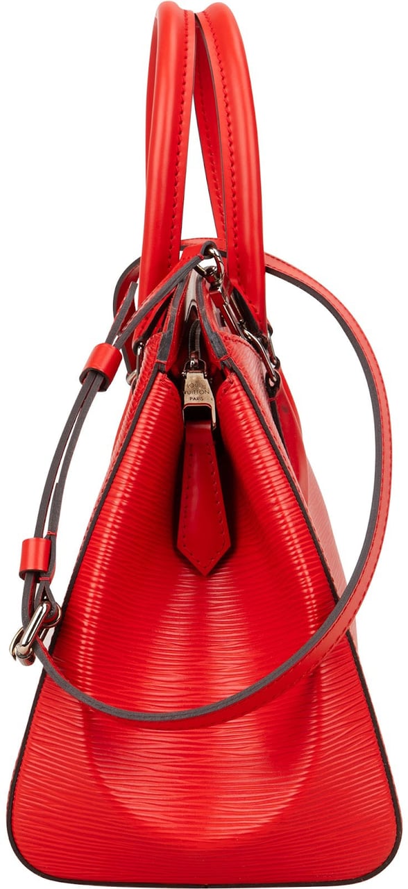 Louis Vuitton Louis Vuitton Red Epi Leather Soufflot MM Handbag Rood