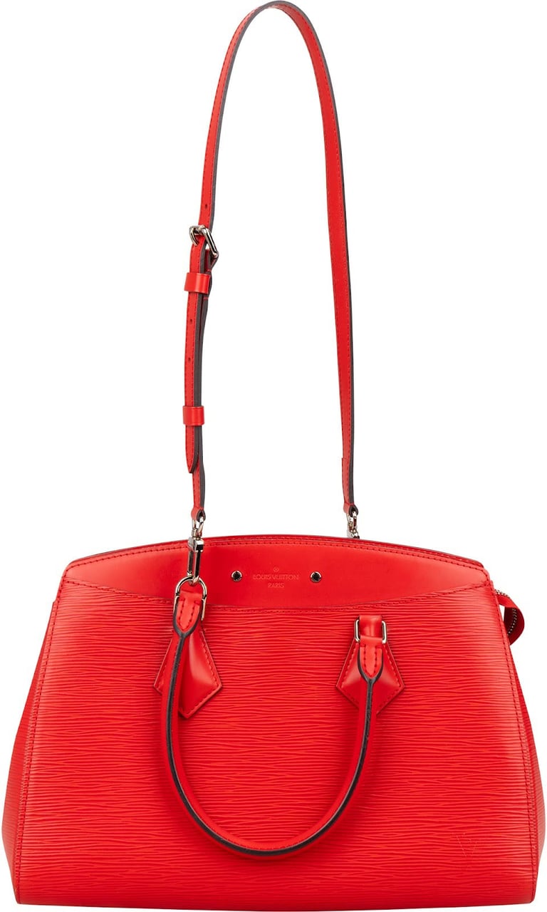 Louis Vuitton Louis Vuitton Red Epi Leather Soufflot MM Handbag Rood