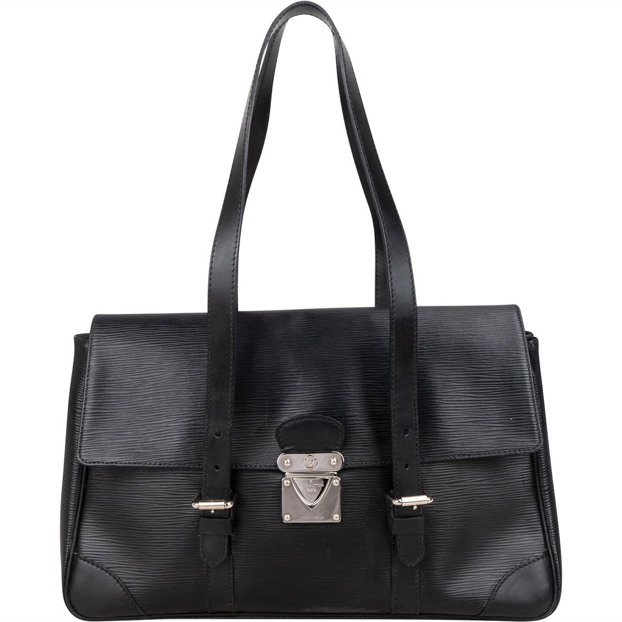 Louis Vuitton Louis Vuitton Noir Epi Leather Segur Shoulder Bag Zwart