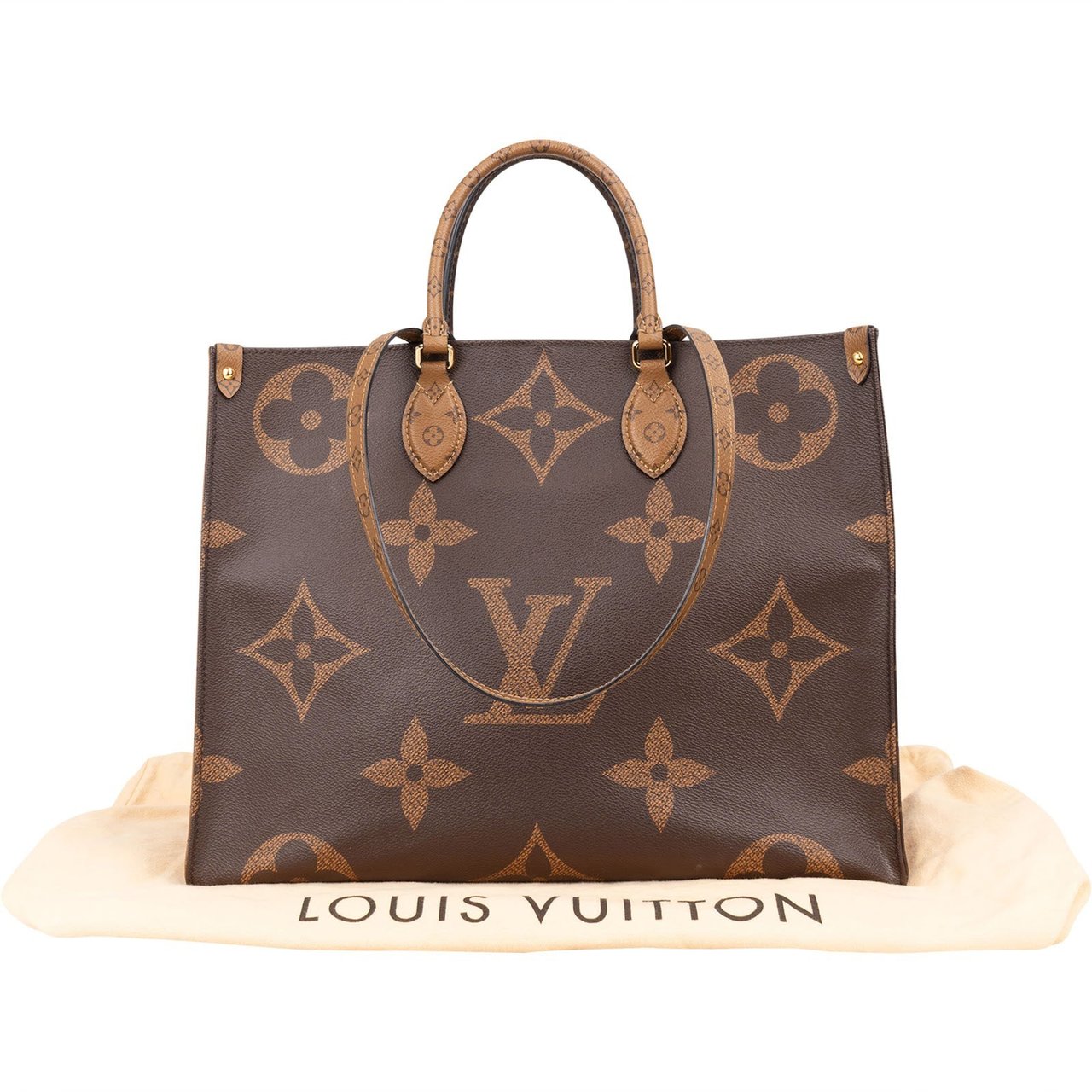 Louis Vuitton Louis Vuitton Monogram Giant Reverse Ontheto GM Handbag Bruin