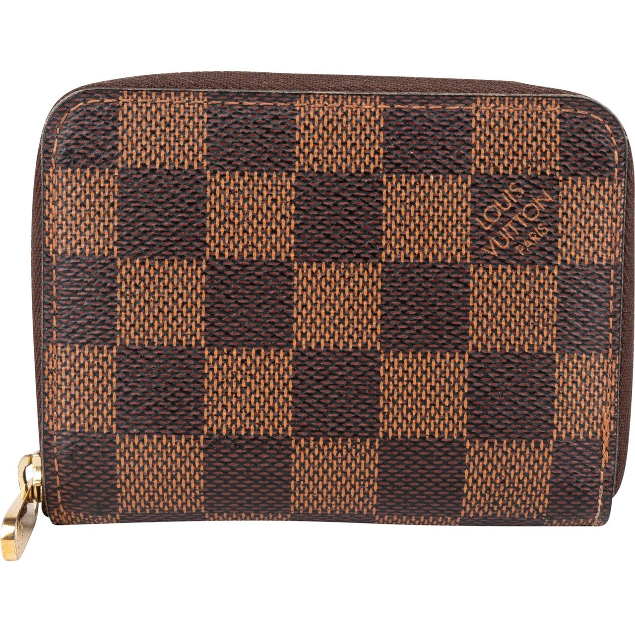 Louis Vuitton Louis Vuitton Monogram Damier Ebene Zippy Coin Purse Wallet N63070 Bruin