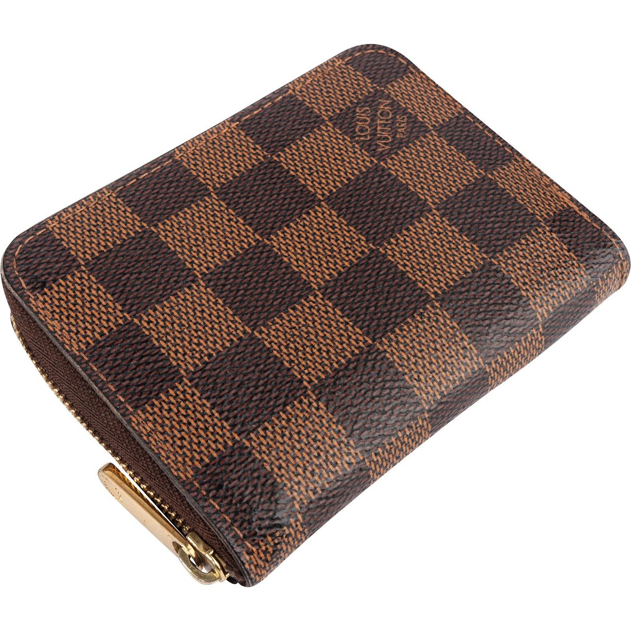 Louis Vuitton Louis Vuitton Monogram Damier Ebene Zippy Coin Purse Wallet N63070 Bruin