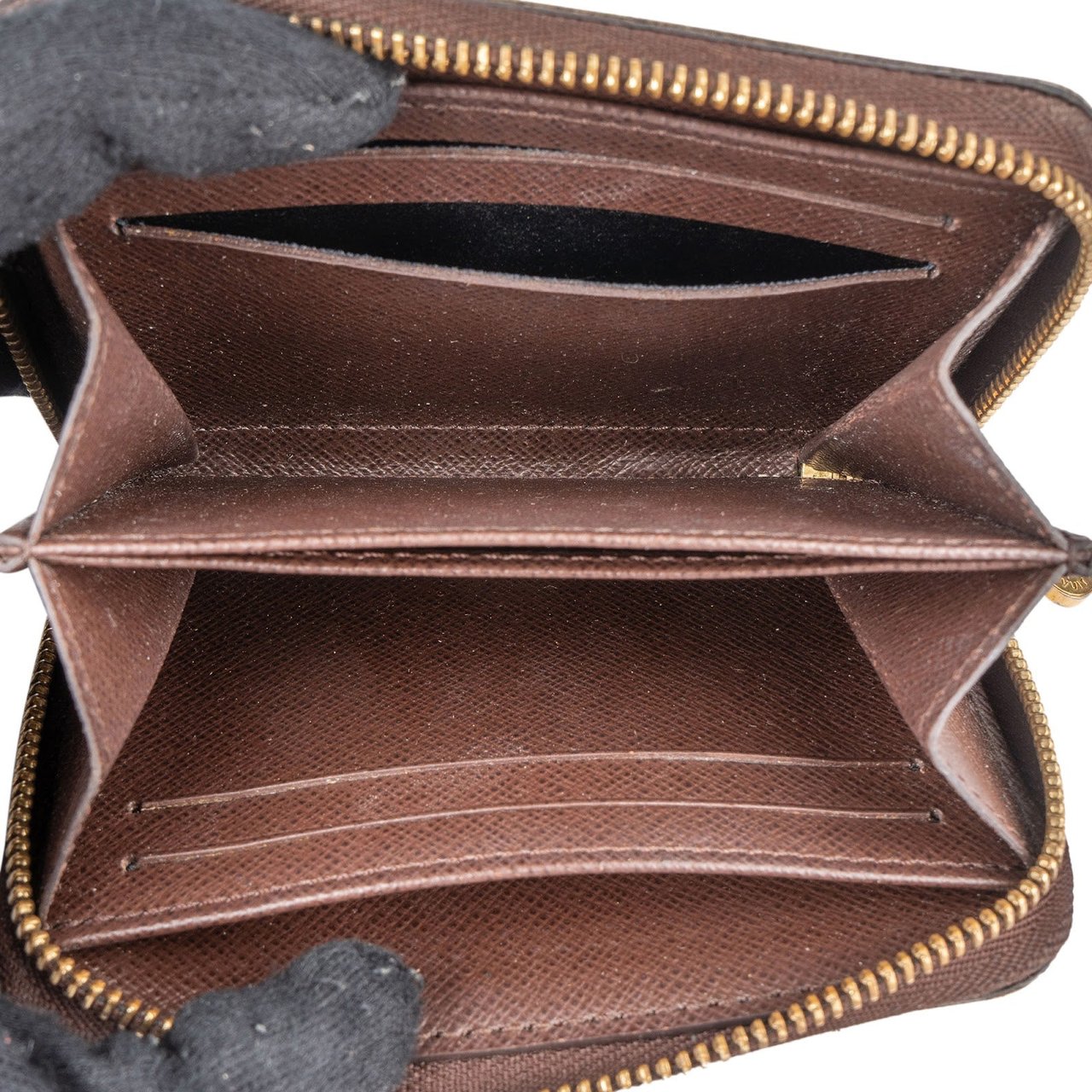 Louis Vuitton Louis Vuitton Monogram Damier Ebene Zippy Coin Purse Wallet N63070 Bruin