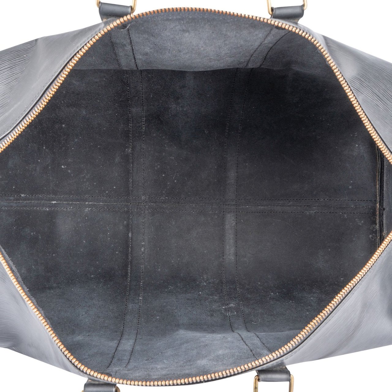 Louis Vuitton Louis Vuitton Noir Epi Leather Keepall 55 Travel Bag Zwart