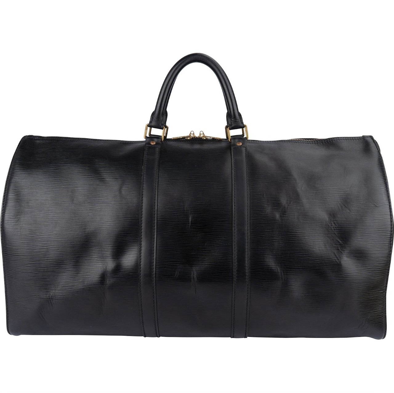 Louis Vuitton Louis Vuitton Noir Epi Leather Keepall 55 Travel Bag Zwart