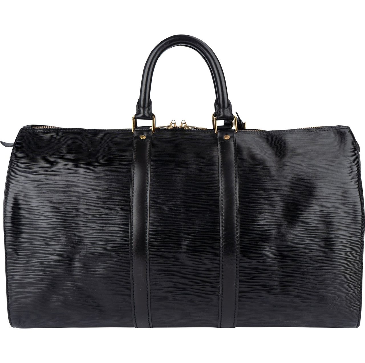 Louis Vuitton Louis Vuitton Noir Epi Leather Keepall 45 Travel Bag Zwart