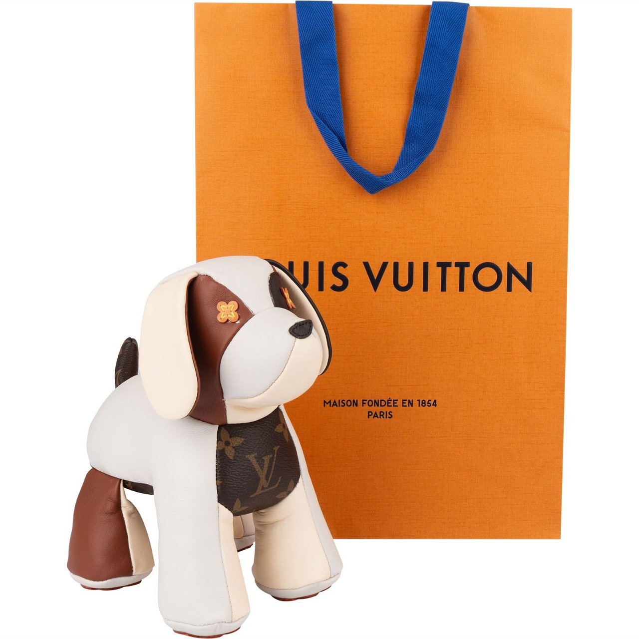 Louis Vuitton Monogram Doudou Dog Oscar Toy Wit