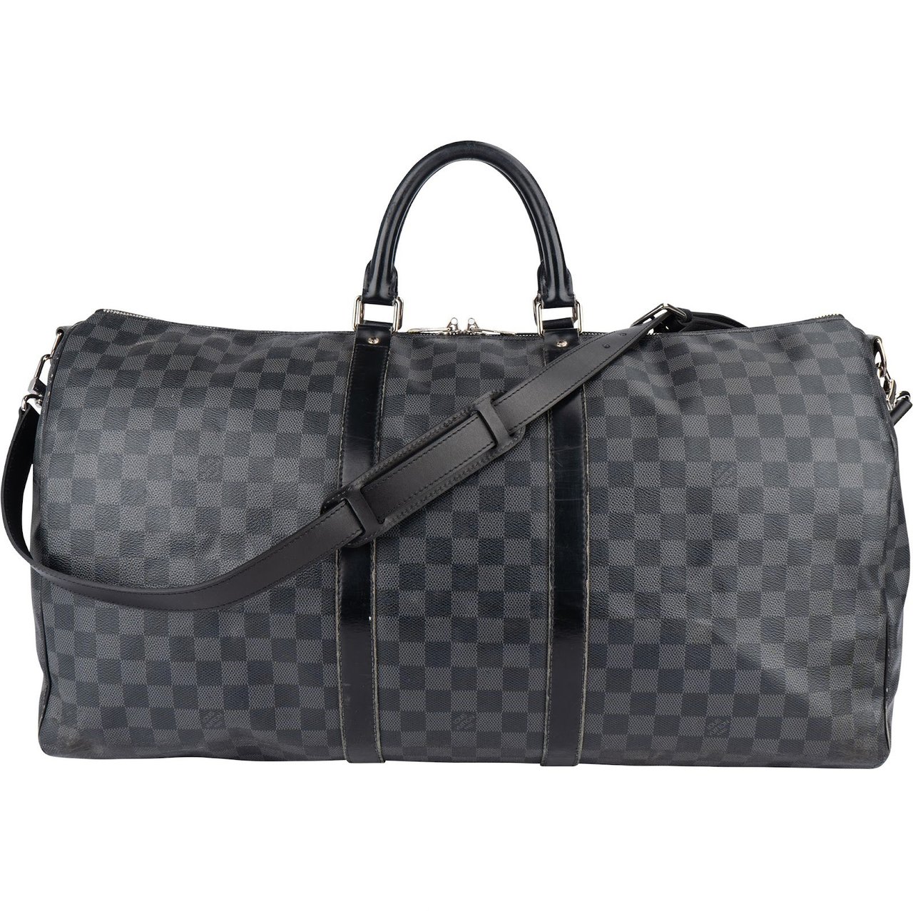Louis Vuitton Louis Vuitton Monogram Damier Graphite Canvas Keepall 55 Bandoulière Travel Bag Zwart